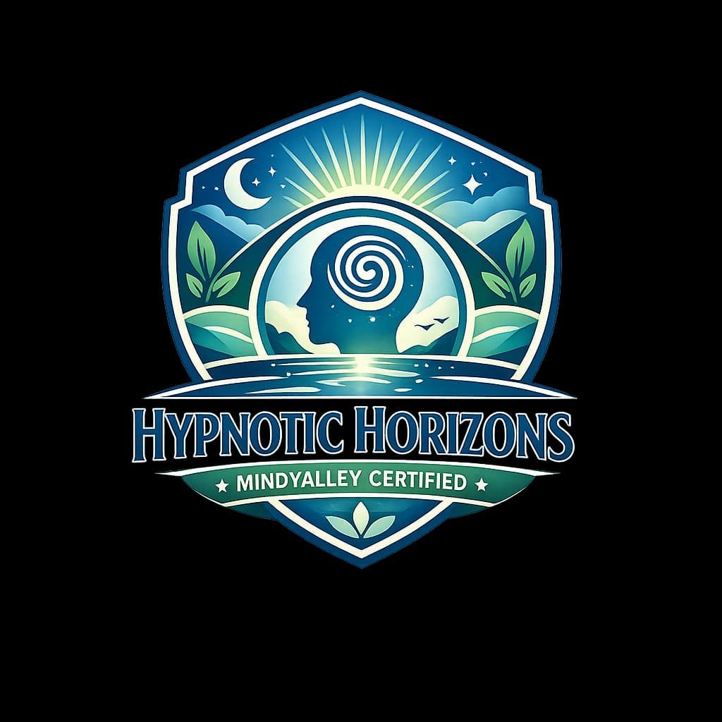 Hypnotic Horizons logo with Mindvalley certification badge